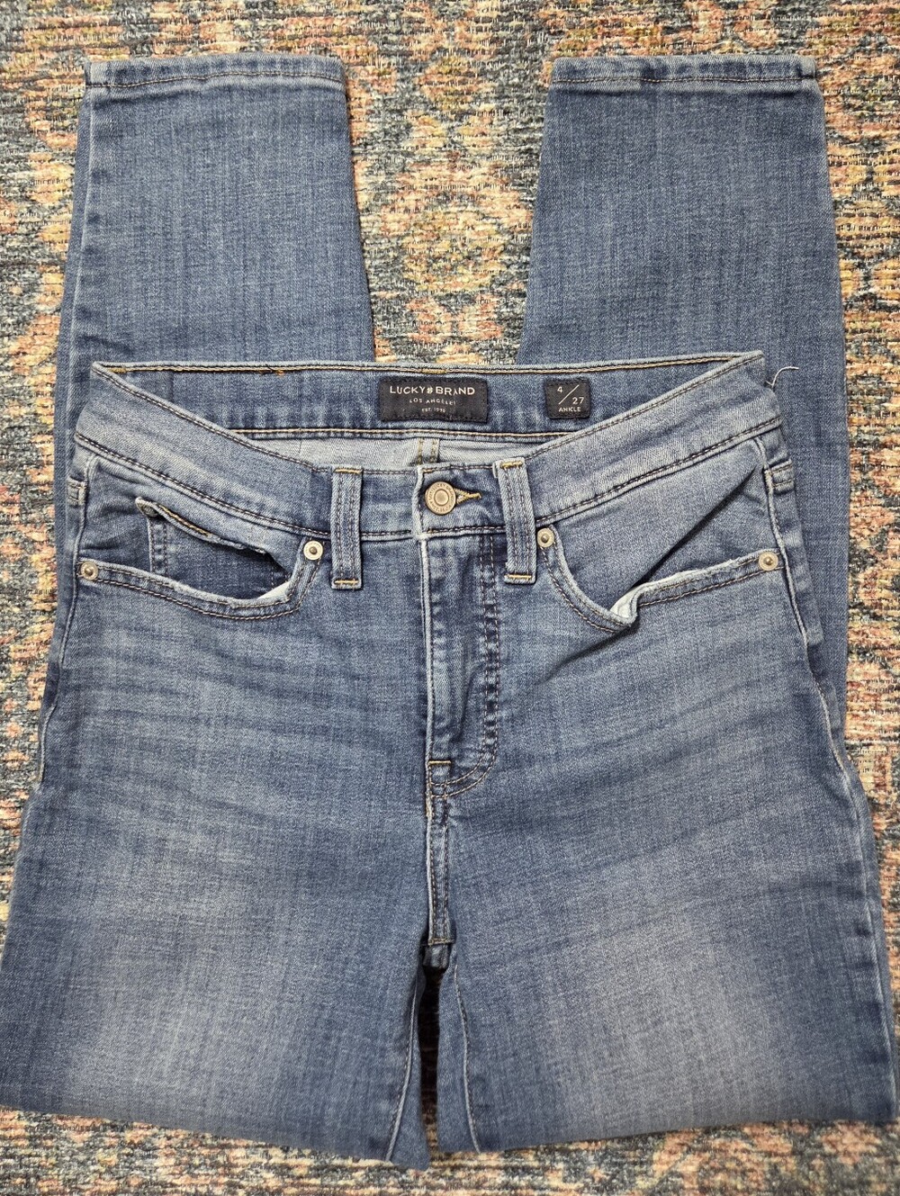 Lucky Brand Ava Mid Rise Skinny Ankle Jeans – Women's Size 4/27 – Medium Wash